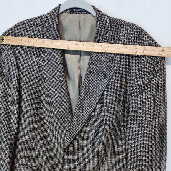 Austin Reed London Sport Coat Blazer Jacket Mens 43R Brown Tweed Academia Dapper - Picture 11 of 15